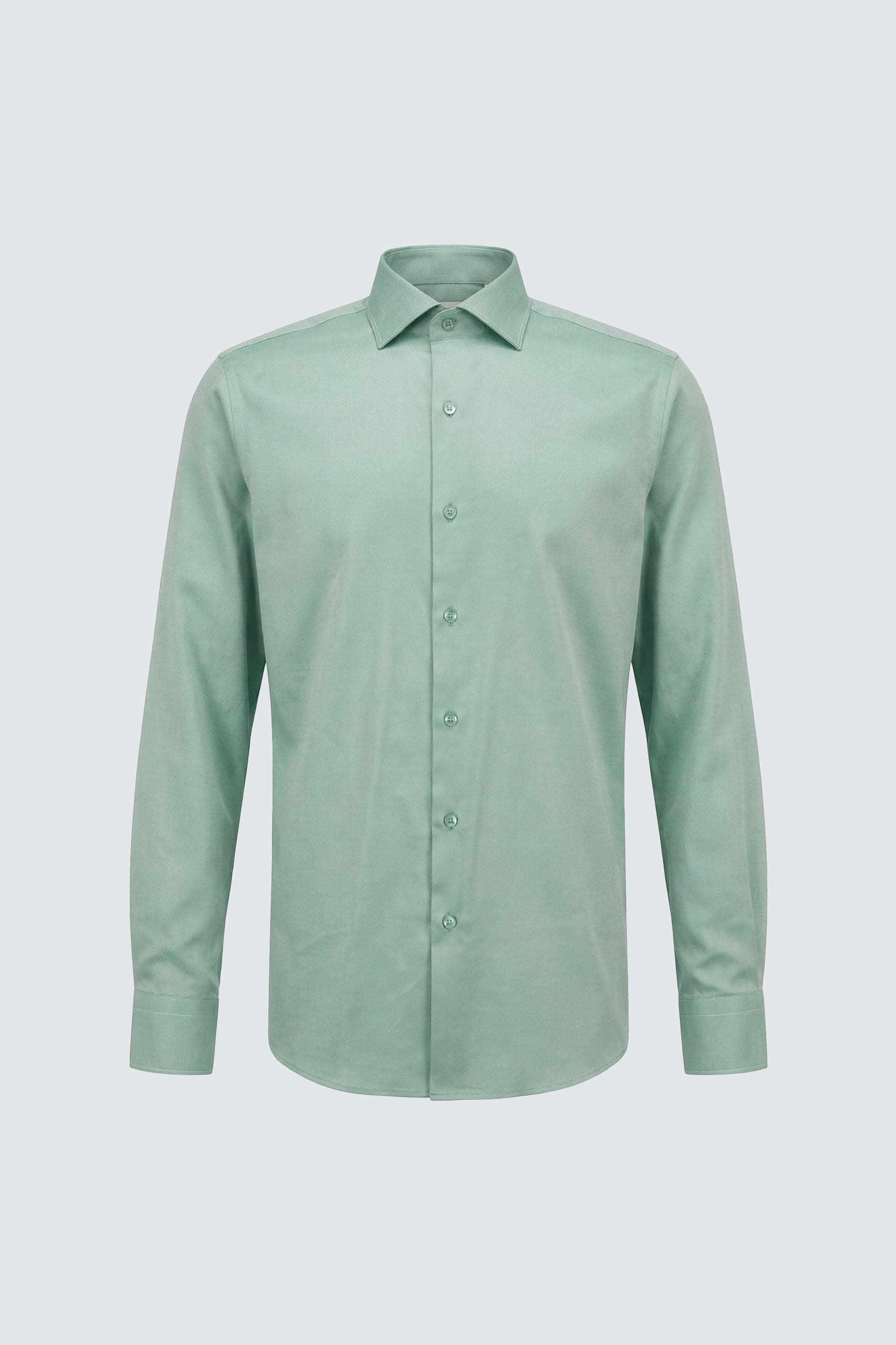 Açık Yeşil Slim Fit Erkek Gömlek – Kolay Ütülenebilir Pamuk